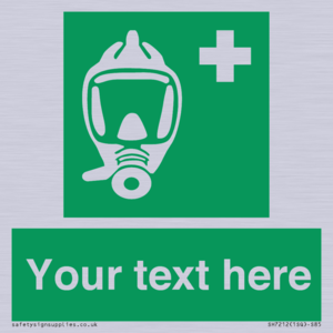 Custom sign safe condition Emergency escape breathing device